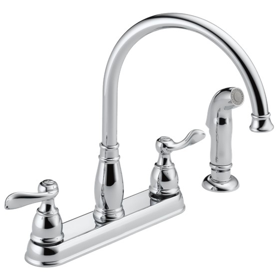 Delta Windemere 21996LF Double-Handle Kitchen Sink Faucet